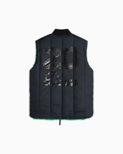 Converse Giacche E Felpe|Maglie E T-Shirt<x Patta Reversible Vest Verde allegro