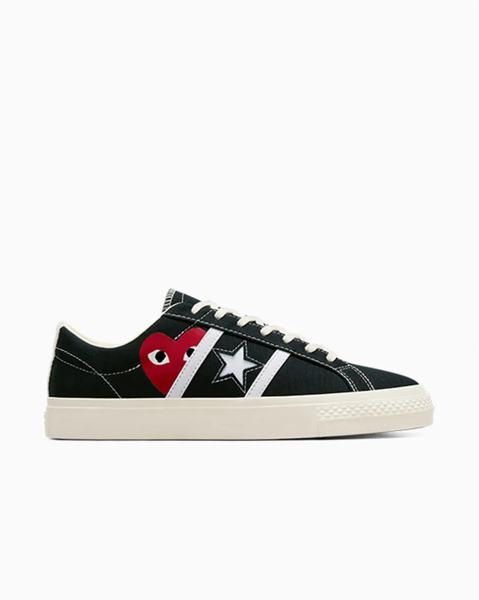 Converse Modelli Bassi|One Star<x PLAY Comme des Garçons One Star Academy Pro Nero/Egret/Rosso