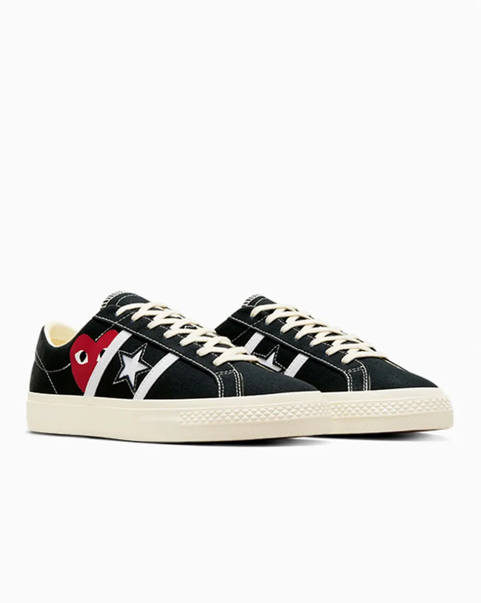 Converse Modelli Bassi|One Star<x PLAY Comme des Garçons One Star Academy Pro Nero/Egret/Rosso