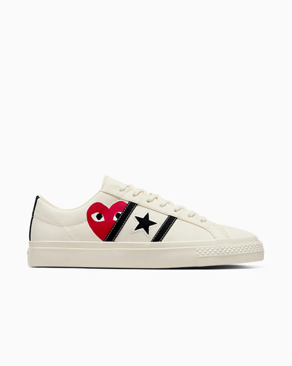 Converse Modelli Bassi|One Star<x PLAY Comme des Garçons One Star Academy Pro Latte/Nero/Rosso
