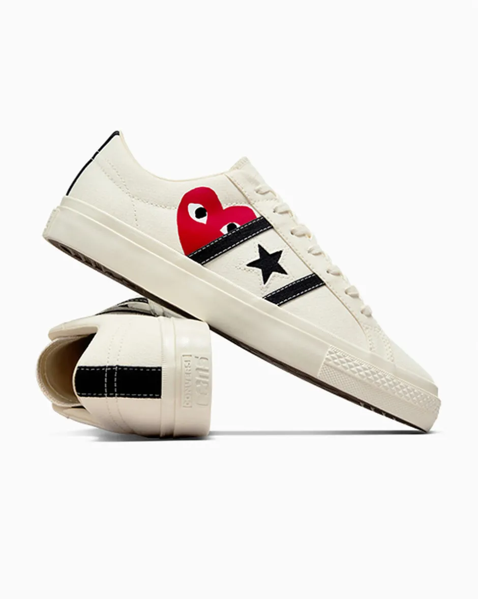 Converse Modelli Bassi|One Star<x PLAY Comme des Garçons One Star Academy Pro Latte/Nero/Rosso