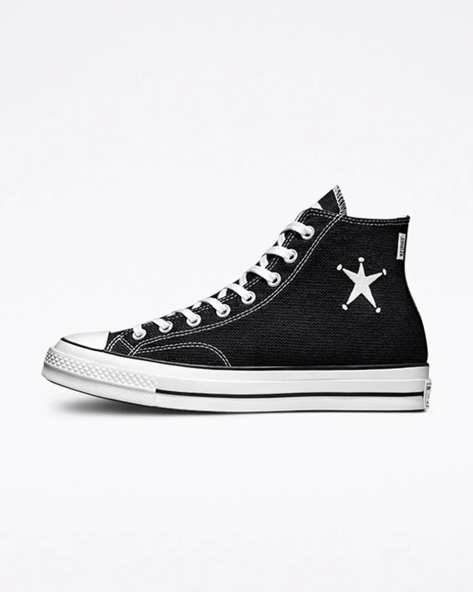Converse Modelli Alti|Modelli Alti<x Stüssy Chuck 70 Nero/Bianco/Nero