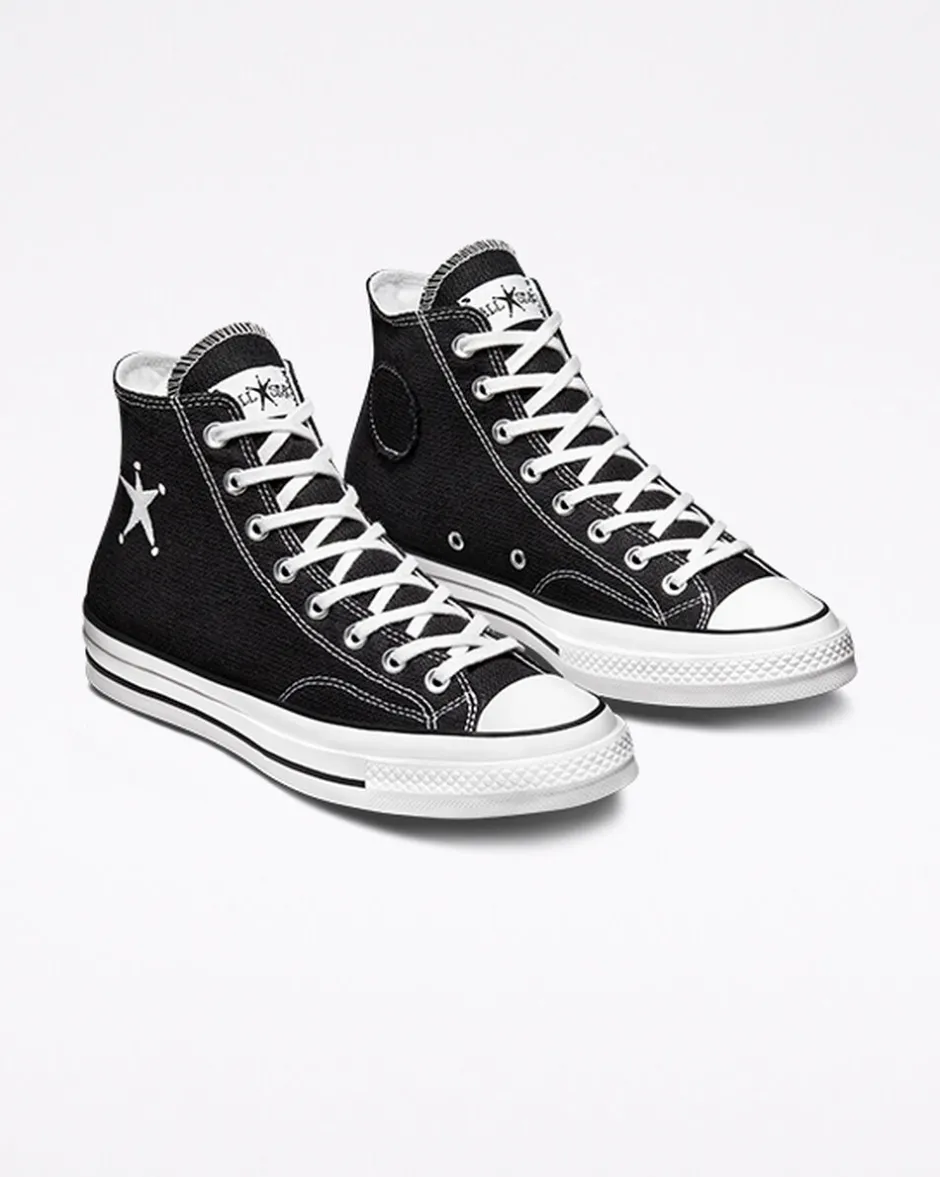 Converse Modelli Alti|Modelli Alti<x Stüssy Chuck 70 Nero/Bianco/Nero