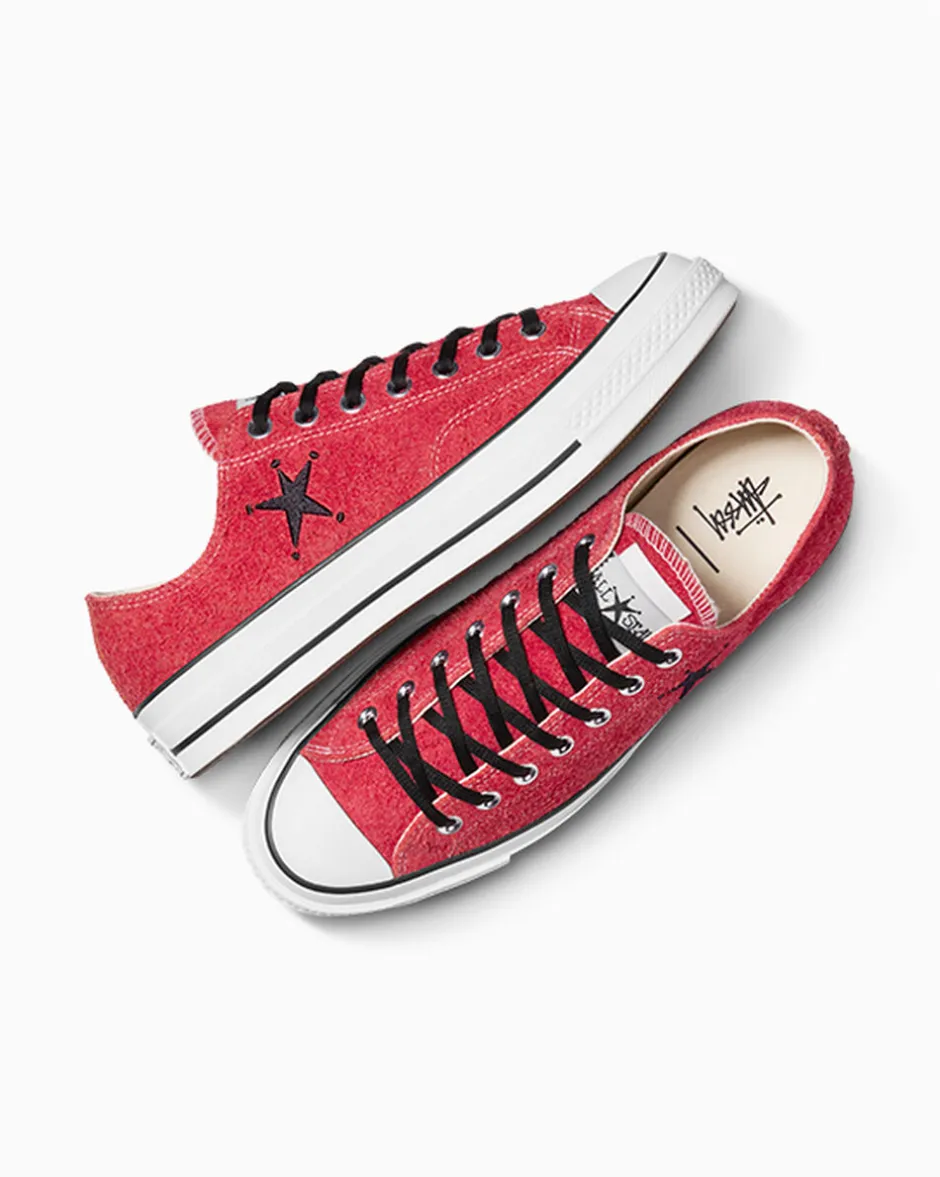 Converse Modelli Bassi<x Stüssy Chuck 70 Rosso papavero
