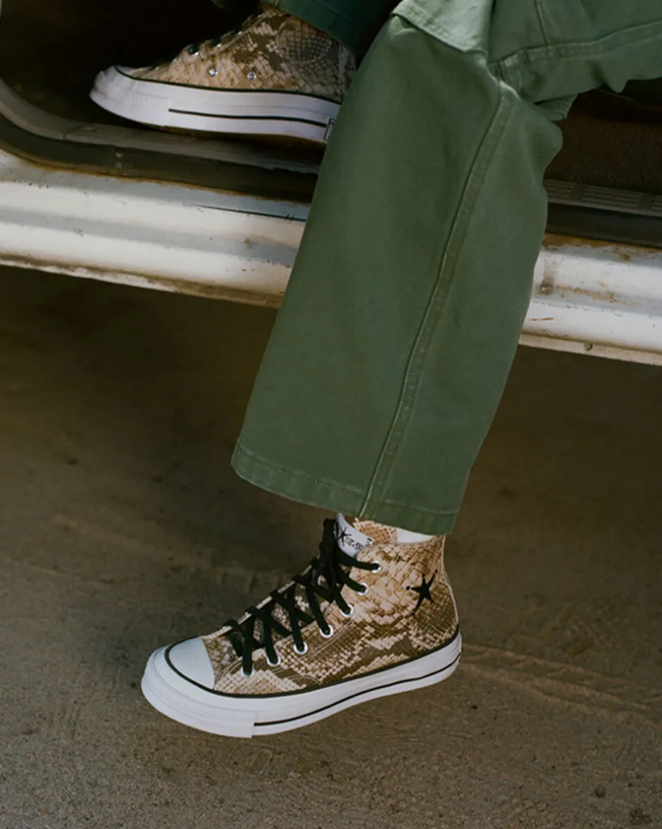 Converse Modelli Alti|Modelli Bassi<x Stüssy Chuck 70 Snakeskin darkroot