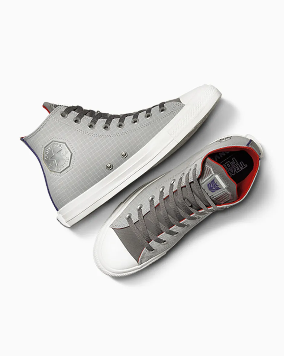 Converse Modelli Alti|Modelli Alti<x Transformers Chuck Taylor All Star Decepticons Grey/Court Purple/Multi