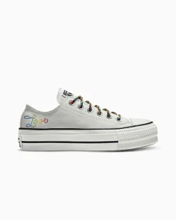 Converse Modelli Alti|Modelli Bassi<Custom Chuck Taylor All Star Lift Platform Pride By You white stars
