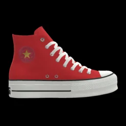 Converse Modelli Bassi|Modelli Alti<Custom Chuck Taylor All Star Lift Platform By You white hearts