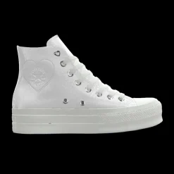 Converse Modelli Con Platform|Modelli Alti<Custom Chuck Taylor All Star Lift Platform Premium Wedding By You white gold