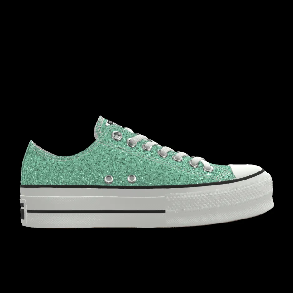 Converse Modelli Bassi|Modelli Con Platform<Custom Chuck Taylor All Star Lift Platform Glitter By You mint