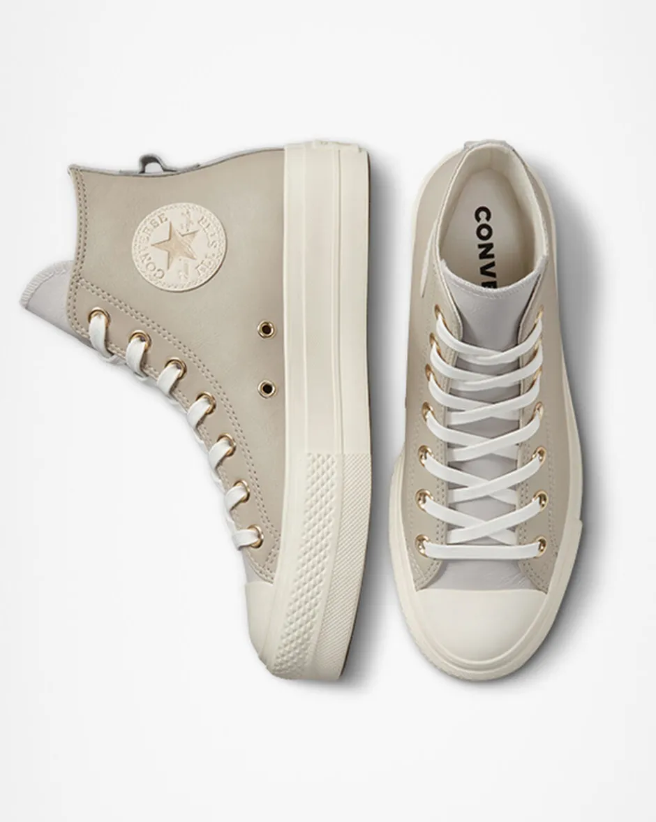 Converse Modelli Alti|Chuck Taylor All Star<Earthy Tones Platform Chuck Taylor All Star String/Stucco beige/Egret