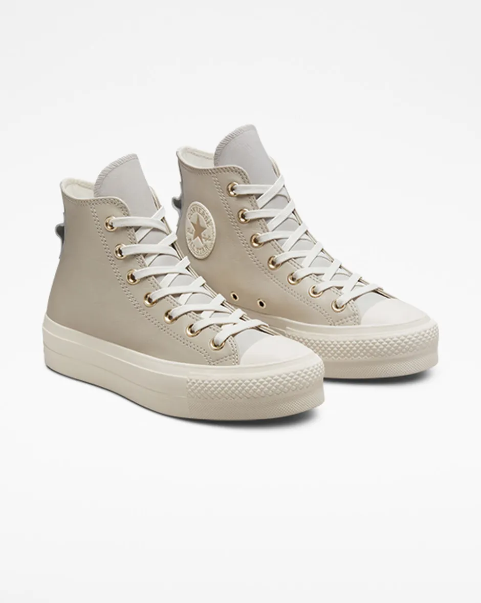 Converse Modelli Alti|Chuck Taylor All Star<Earthy Tones Platform Chuck Taylor All Star String/Stucco beige/Egret