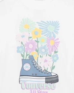 Converse Ragazza|Maglie E T-Shirt<Floral Chucks Loose T-Shirt Bianco