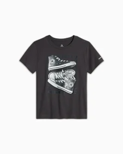 Converse Maglie E T-Shirt<Glitter Sneaker T-Shirt Materia scura