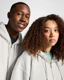 Converse Giacche E Felpe|Maglie E T-Shirt<Go-To Star Chevron Full-Zip Hoodie Grigio mélange rétro chiaro