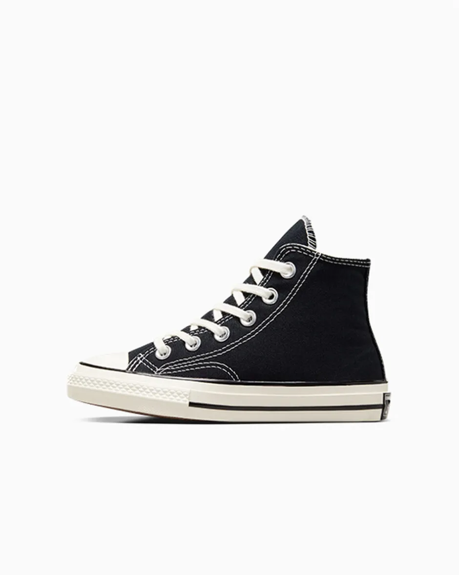 Converse Bambini (Età 4-8 Anni)|Ragazzi (Età 8-12 Anni)<Little Kids Vintage Canvas Chuck 70 High Top Nero/Nero/Egret