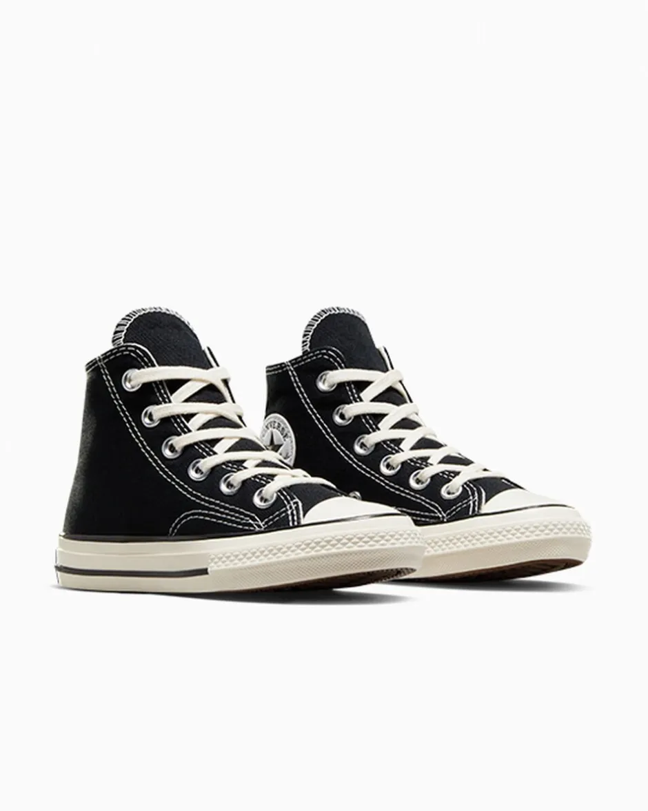 Converse Bambini (Età 4-8 Anni)|Ragazzi (Età 8-12 Anni)<Little Kids Vintage Canvas Chuck 70 High Top Nero/Nero/Egret