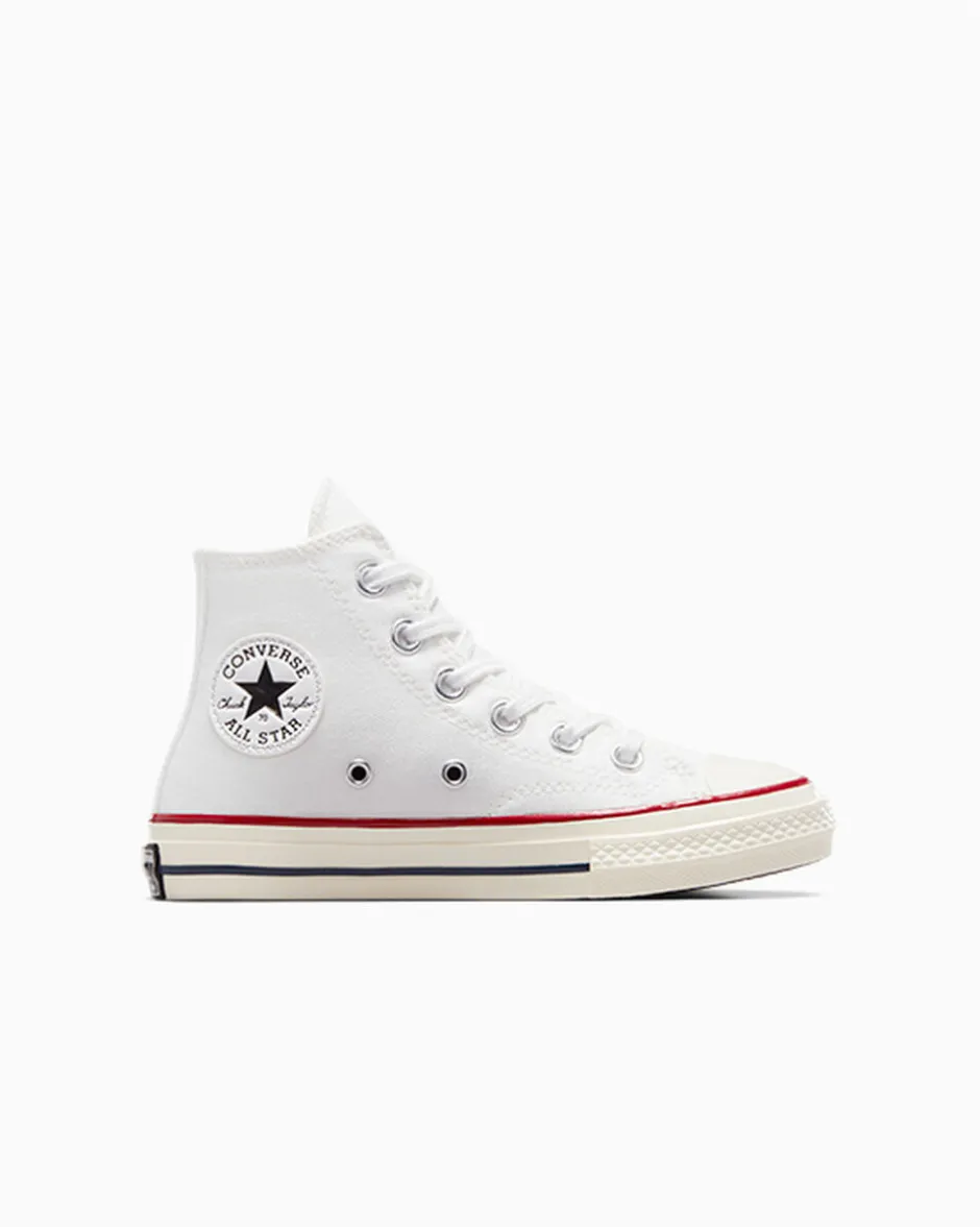 Converse Bambini (Età 4-8 Anni)|Ragazzi (Età 8-12 Anni)<Little Kids Vintage Canvas Chuck 70 High Top Bianco/Granato/Egret