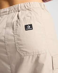 Converse Pantaloni E Shorts<Long Woven Cargo Skirt Sabbia
