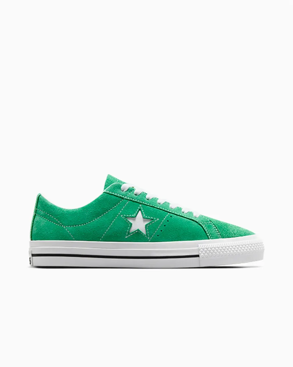 Converse Modelli Bassi|One Star<One Star Pro Verde lucente/ Bianco/Nero