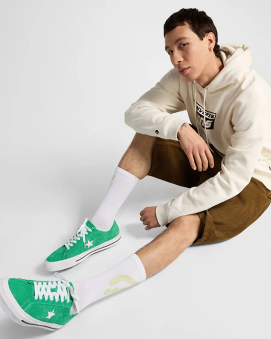 Converse Modelli Bassi|One Star<One Star Pro Verde lucente/ Bianco/Nero