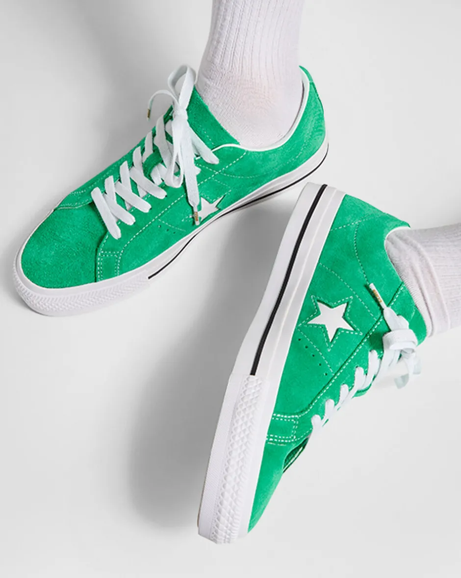 Converse Modelli Bassi|One Star<One Star Pro Verde lucente/ Bianco/Nero