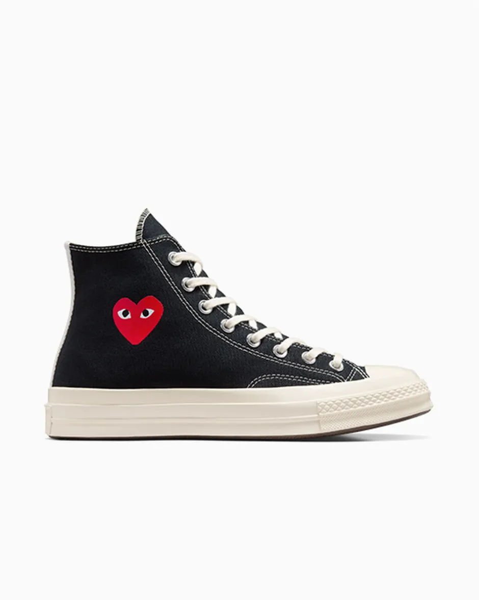 Converse Modelli Alti|Modelli Alti<PLAY Comme des Garçons Single Heart Chuck 70 Black/Red/Egret