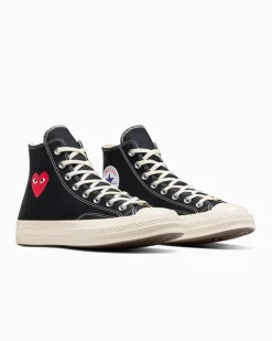 Converse Modelli Alti|Modelli Alti<PLAY Comme des Garçons Single Heart Chuck 70 Black/Red/Egret
