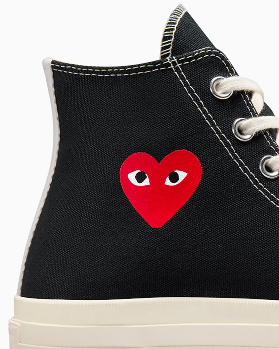 Converse Modelli Alti|Modelli Alti<PLAY Comme des Garçons Single Heart Chuck 70 Black/Red/Egret