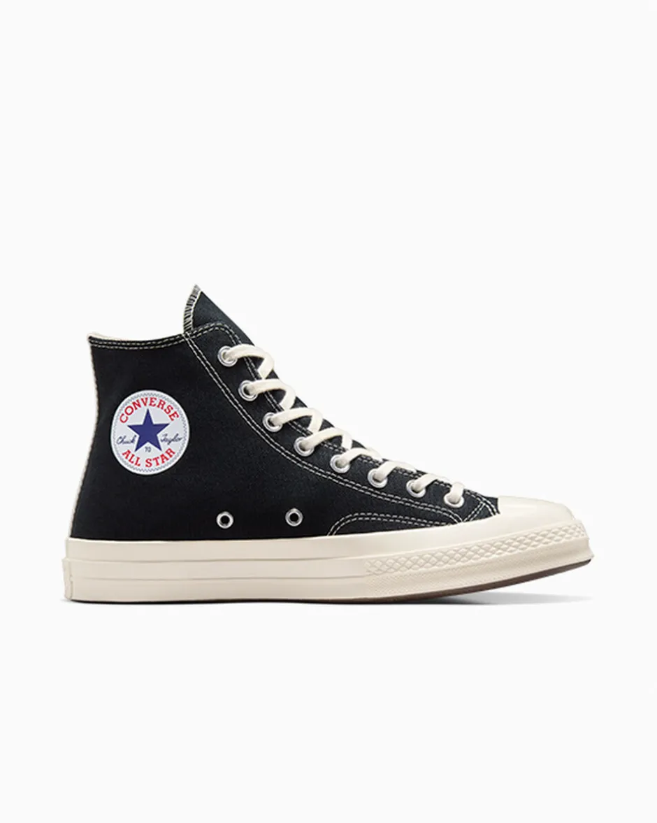 Converse Modelli Alti|Modelli Alti<PLAY Comme des Garçons Single Heart Chuck 70 Black/Red/Egret