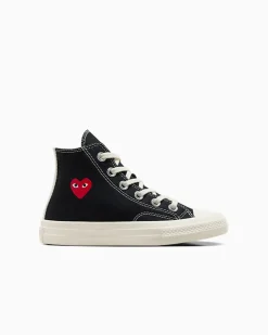 Converse Bambini (Età 4-8 Anni)|Ragazzo<PLAY Comme des Garçons Single Heart Chuck 70 Black/Egret/Red