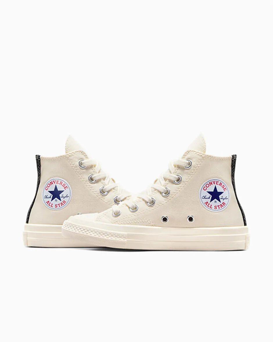 Converse Bambini (Età 4-8 Anni)|Ragazzo<PLAY Comme des Garçons Single Heart Chuck 70 Milk/Red/Black