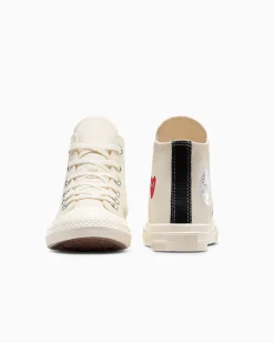 Converse Bambini (Età 4-8 Anni)|Ragazzo<PLAY Comme des Garçons Single Heart Chuck 70 Milk/Red/Black