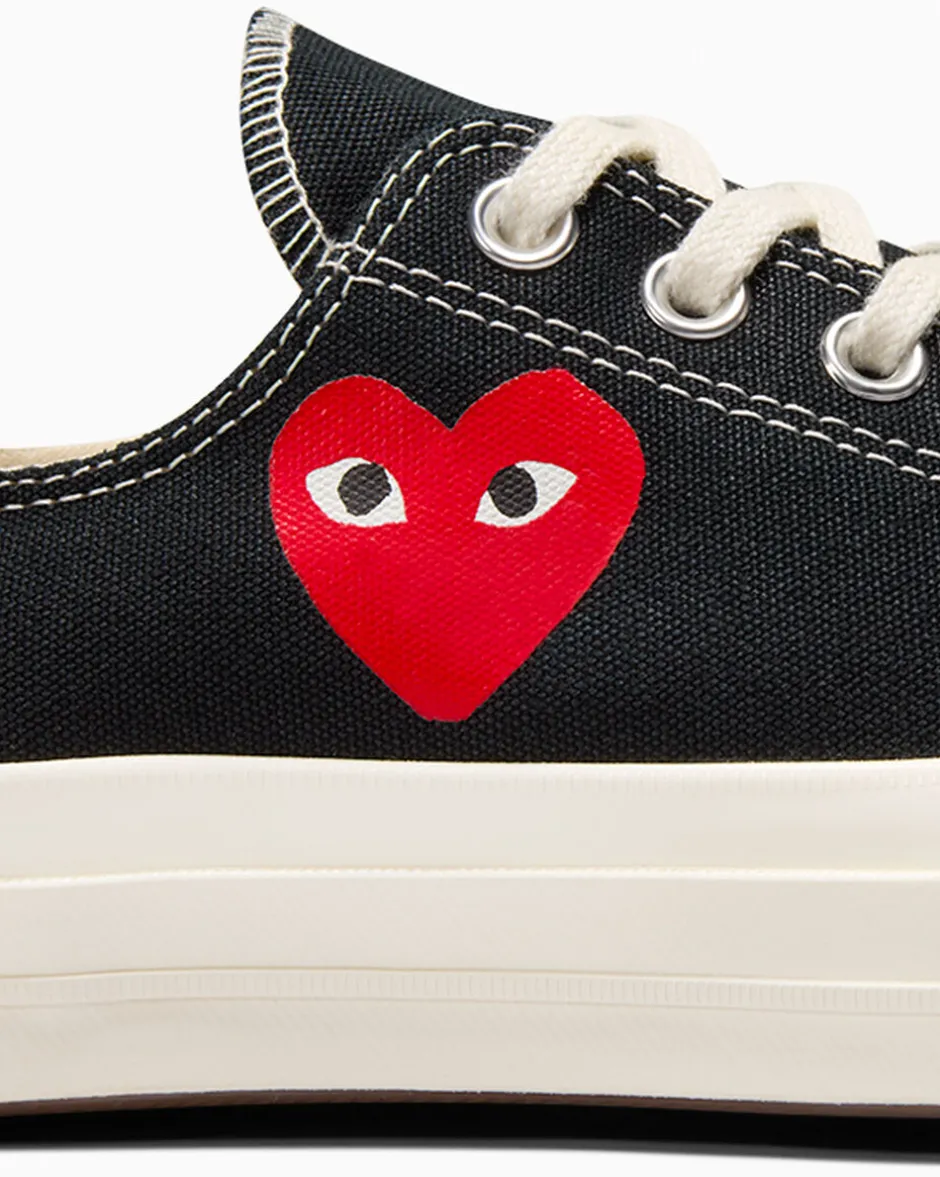 Converse Modelli Bassi|Modelli Bassi<PLAY Comme des Garçons Single Heart Chuck 70 Black/Egret/Red