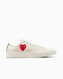 Converse Modelli Bassi|Modelli Bassi<PLAY Comme des Garçons Single Heart Chuck 70 Milk/Black/Red
