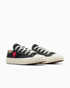 Converse Ragazzo|Bambini (Età 4-8 Anni)<PLAY Comme des Garçons Single Heart Chuck 70 Nero/Egret/Rosso