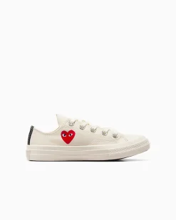 Converse Bambini (Età 4-8 Anni)|Ragazzo<PLAY Comme des Garçons Single Heart Chuck 70 Bianco latte/Rosso/Nero