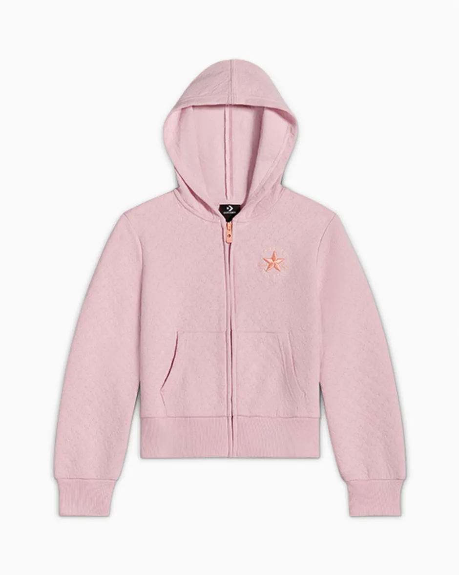 Converse Maglie E T-Shirt<Pointelle Full Zip Hoodie Rosa summit