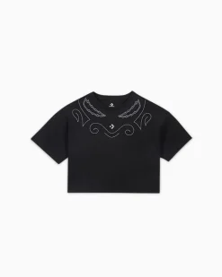 Converse Maglie E T-Shirt|Maglie E T-Shirt<Proud To Be Oversized Cropped T-Shirt Nero Converse