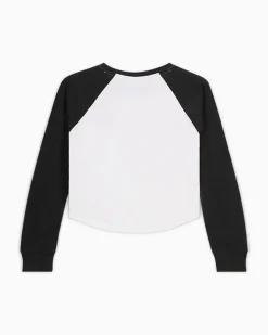 Converse Giacche E Felpe<Raglan Long-Sleeve Top Bianco
