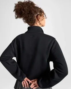 Converse Giacche E Felpe<Retro Half-Zip Popover Nero Converse