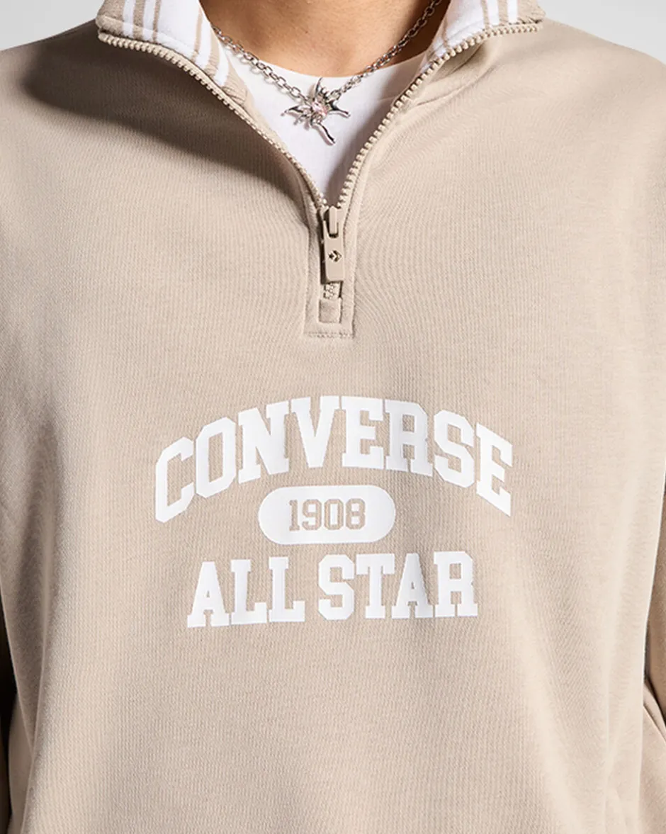 Converse Maglie E T-Shirt|Giacche E Felpe<Retro Quarter Zip Sabbia