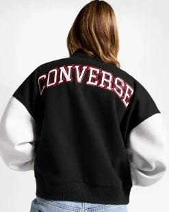 Converse Giacche E Felpe<Retro Varsity Jacket Nero Converse