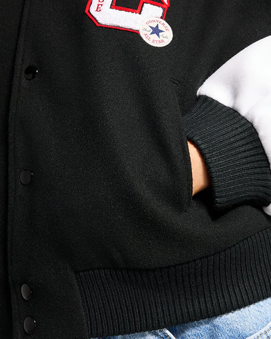 Converse Giacche E Felpe<Retro Varsity Jacket Nero Converse