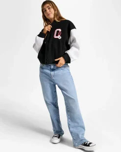 Converse Giacche E Felpe<Retro Varsity Jacket Nero Converse