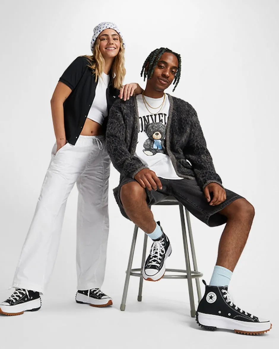 Converse Modelli Alti|Run Star<Run Star Hike Nero/Bianco/Gomma