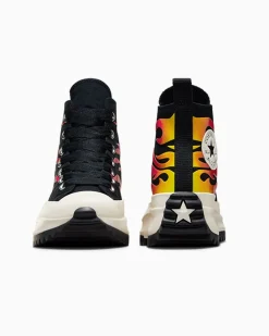 Converse Modelli Alti|Modelli Con Platform<Run Star Hike Platform Flames Nero/Bianco/Rosso smalto