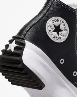 Converse Modelli Alti|Modelli Con Platform<Run Star Hike Platform Foundational Leather Nero/Bianco/Gomma