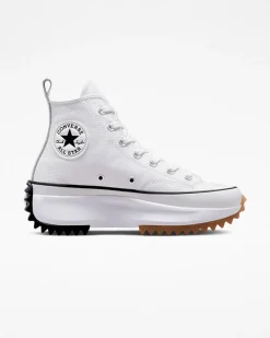 Converse Modelli Alti|Modelli Con Platform<Run Star Hike Platform Foundational Leather Bianco/Nero/Gomma