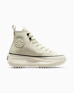 Converse Modelli Alti|Modelli Con Platform<Run Star Hike Platform Leather Egret/Nero/Bianco